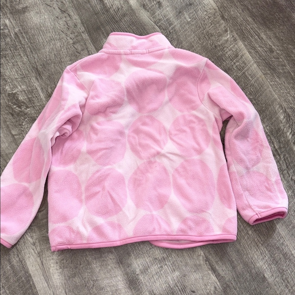 Uniqlo Pink and White Fleece Jacket 3-4Y - Picture 4 of 4